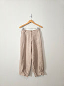 Neutral Relaxed Linen Pants (S)