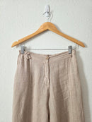 Neutral Relaxed Linen Pants (S)
