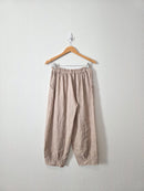 Neutral Relaxed Linen Pants (S)