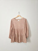 Colorful Floral Babydoll Top (M)