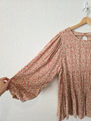 Colorful Floral Babydoll Top (M)