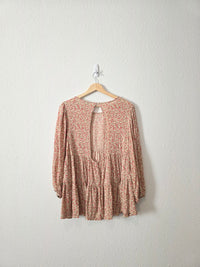 Colorful Floral Babydoll Top (M)