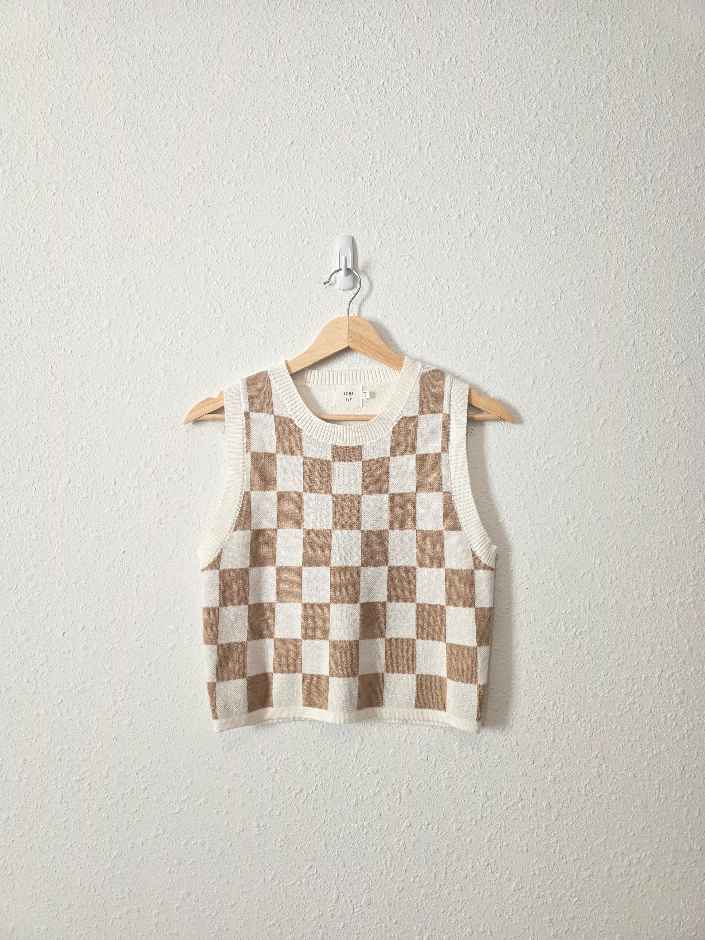 Neutral Checkered Tank (M)