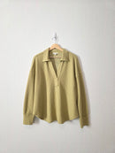 Green Textured Collared Top (XL)