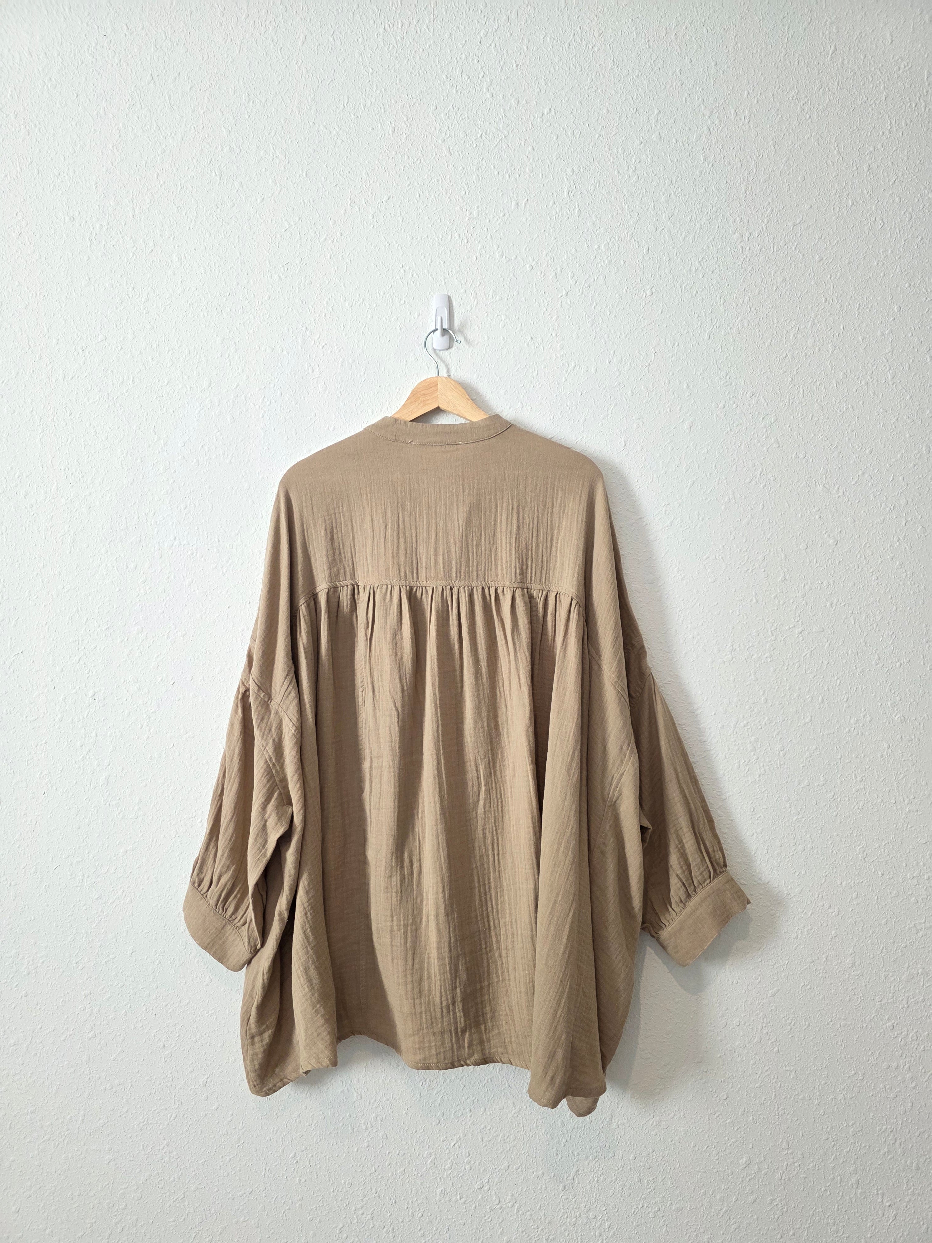 Oversized Cotton Gauze Tunic (S)