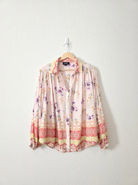 Colorful Floral Button Up (S)