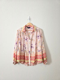Colorful Floral Button Up (S)