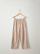 Loft Neutral Checkered Pants (XS)