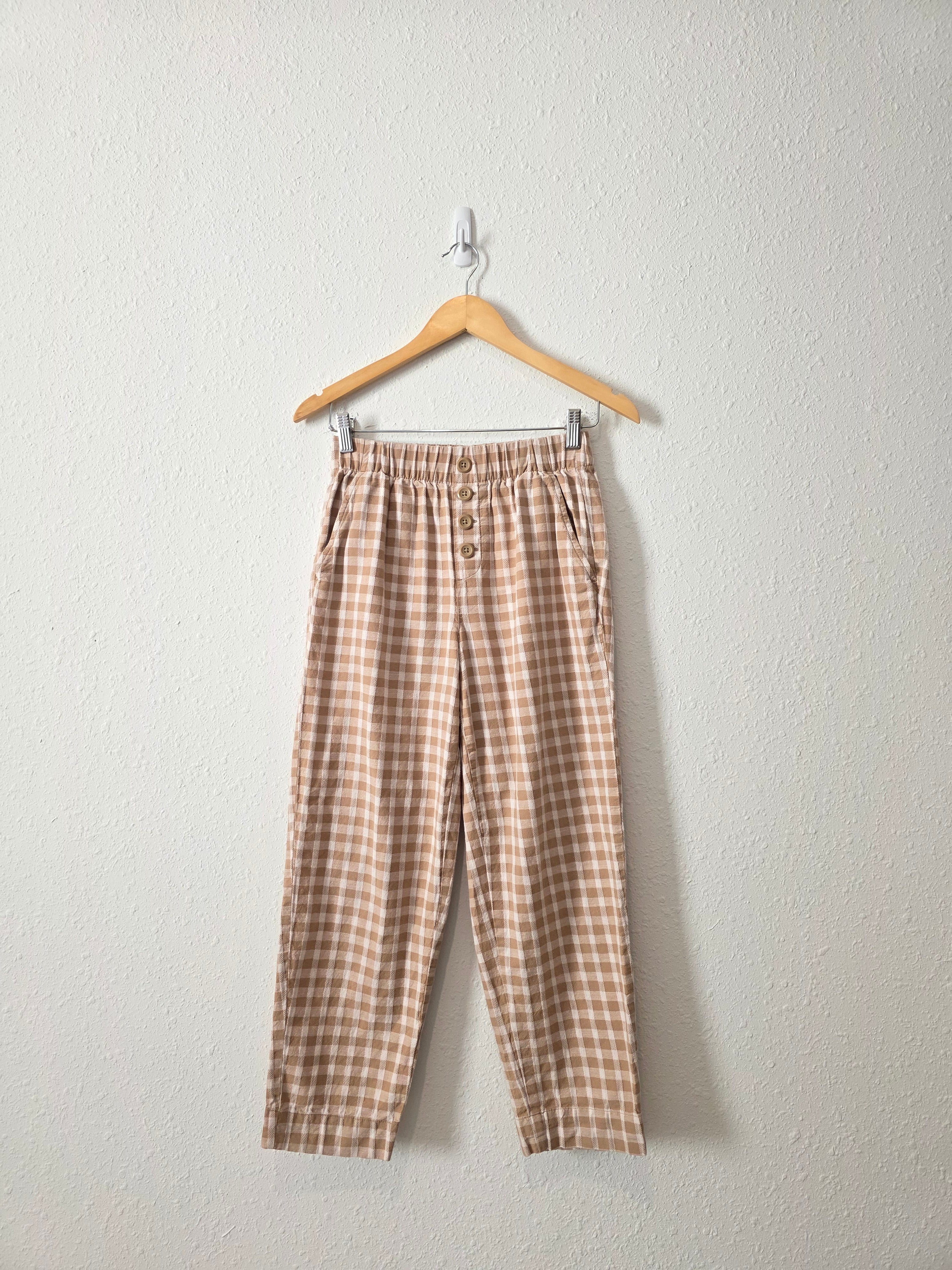 Loft Neutral Checkered Pants (XS)