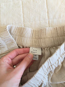 Oat Linen Blend Wide Leg Pants (XS)