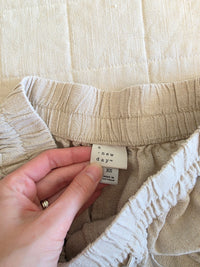 Oat Linen Blend Wide Leg Pants (XS)