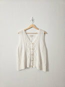 Crochet Knit Cotton Tank (S)