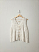 Crochet Knit Cotton Tank (S)