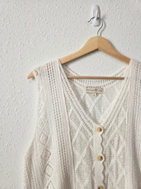 Crochet Knit Cotton Tank (S)