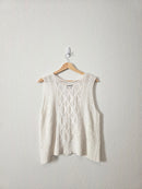 Crochet Knit Cotton Tank (S)