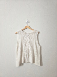 Crochet Knit Cotton Tank (S)