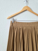 J.Crew Brown Pleated Midi Skirt (S)