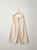 Ecru Wide Leg Pants (M)