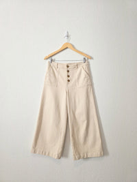 Ecru Wide Leg Pants (M)