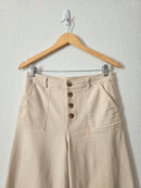 Ecru Wide Leg Pants (M)