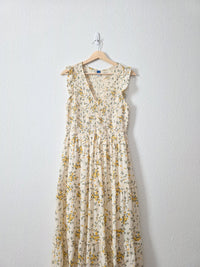 Floral Smocked Midi Dress (M)
