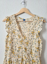 Floral Smocked Midi Dress (M)