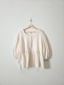 Cotton Gauze Babydoll Top (L)