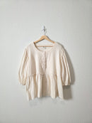 Cotton Gauze Babydoll Top (L)
