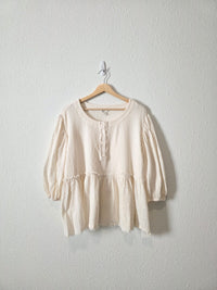 Cotton Gauze Babydoll Top (L)
