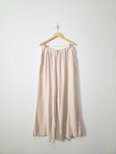 Zenana Linen Blend Wide Leg Pants (XL)