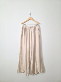 Zenana Linen Blend Wide Leg Pants (XL)