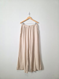 Zenana Linen Blend Wide Leg Pants (XL)