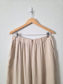 Zenana Linen Blend Wide Leg Pants (XL)