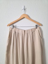 Zenana Linen Blend Wide Leg Pants (XL)
