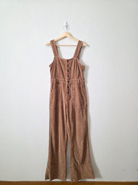 Aerie Cord Kick Flare Overalls (M)
