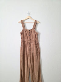 Aerie Cord Kick Flare Overalls (M)
