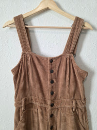 Aerie Cord Kick Flare Overalls (M)