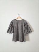 Gingham Puff Sleeve Top (XL)