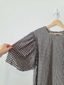 Gingham Puff Sleeve Top (XL)