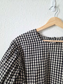 Gingham Puff Sleeve Top (XL)