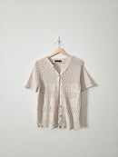 Vintage Crochet Button Up Top (L)