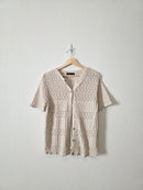 Vintage Crochet Button Up Top (L)