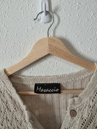 Vintage Crochet Button Up Top (L)