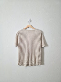Vintage Crochet Button Up Top (L)