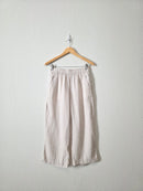 Wide Leg Linen Crop Pants (S)