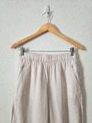 Wide Leg Linen Crop Pants (S)