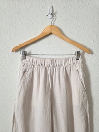 Wide Leg Linen Crop Pants (S)