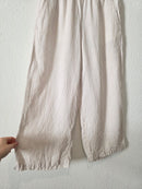 Wide Leg Linen Crop Pants (S)