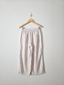 Wide Leg Linen Crop Pants (S)