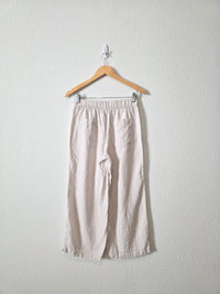 Wide Leg Linen Crop Pants (S)